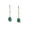 Jaredjamin Gold / Green Lattice Of Gladys Aventurine Drop Earrings In Multi