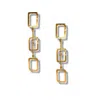 Jaredjamin Gold Lattice Of Gladys Double-tiered Dangle Post Earrings In Gold