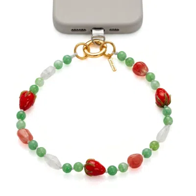 Jaredjamin Green Berry Crush Quartz Strap Wristlet