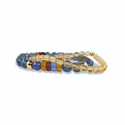 Jaredjamin Men's Blue Beach Bum Bracelet Set