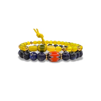 Jaredjamin Men's Blue Trail Blazer Bracelet Set