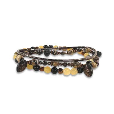 Jaredjamin Men's Brown Coconino Bracelet Set