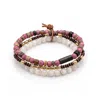 Jaredjamin Men's Cassian Pink Jasper & Pearlescent Quartz Stackable Bracelet Set In Pink