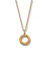 Jaredjamin Men's Gold / Silver Gold Hammered Doughnut Pendant Necklace