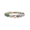 Jaredjamin Men's Grey Seabed Pebble Stretch Bracelet In Gray