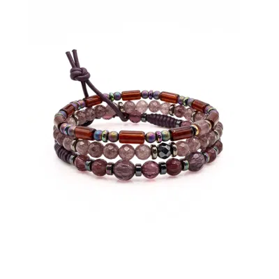 Jaredjamin Men's Purple Sedona Dusk Bracelet Set