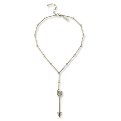 Jaredjamin Men's Silver Archer Bar Link Necklace