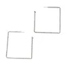 Jaredjamin Men's Silver Squaretastic Hoop Post Earrings In Silver