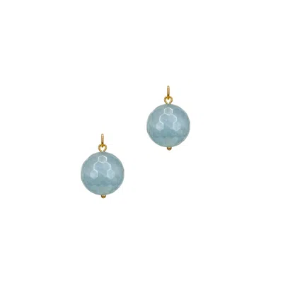 Jaredjamin Women's Blue Faceted Aquamarine Earring Charms