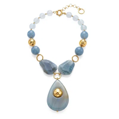 Jaredjamin Women's Blue Lumina Gemstone Necklace