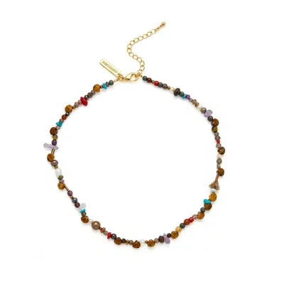 Jaredjamin Women's Brown Cassidy Beaded Necklace