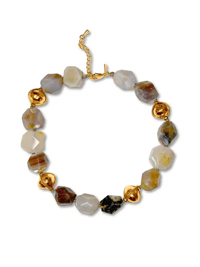 Jaredjamin Women's Brown Isolde Agate Necklace