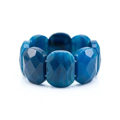 Jaredjamin Women's Calypso Blue Agate Chunky Bracelet
