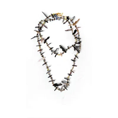 Jaredjamin Women's Caracola Shell Shard Convertible Necklace In Blue/brown/white/yellow