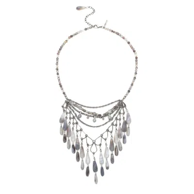 Jaredjamin Women's Cordelia Archival Grey Agate One-of-a-kind Bib Necklace In Gray