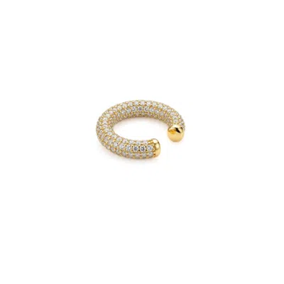 Jaredjamin Women's Elara Cz Gold Plated Ear Cuff - White
