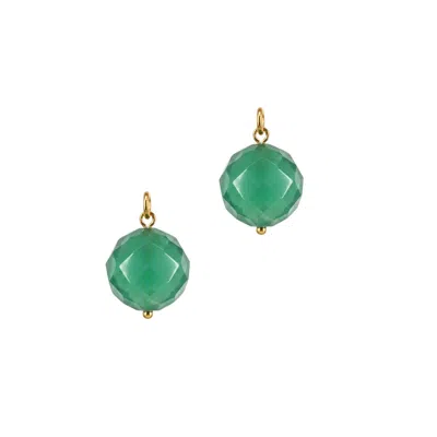 Jaredjamin Women's Faceted Green Quartz Earring Charms-model