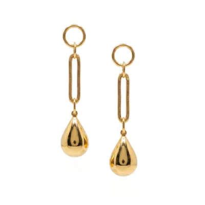 Jaredjamin Women's Gold Aura Teardrop Link Earrings
