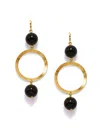 Jaredjamin Women's Gold / Black Ursula Gold Onyx Earrings