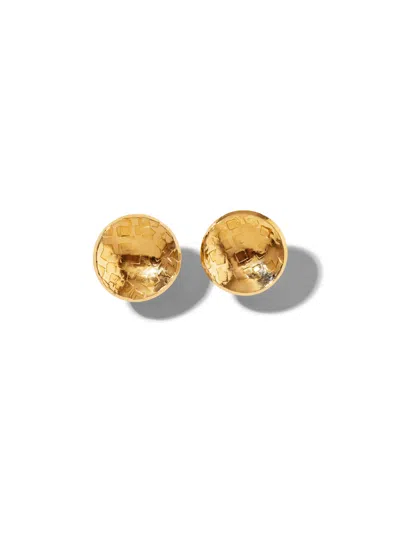 Jaredjamin Women's Gold Buttercup Textured Stud Post Earrings