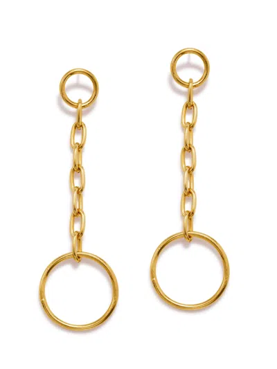 Jaredjamin Women's Gold Chain Reaction Drop Post Earrings