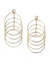 Jaredjamin Women's Gold Echo Dangle Loop Drop Earrings In Gold
