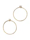 Jaredjamin Women's Gold Ellen Large Textured Hoop Post Earrings