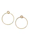 Jaredjamin Women's Gold Ellen Medium Textured Hoop Post Earrings