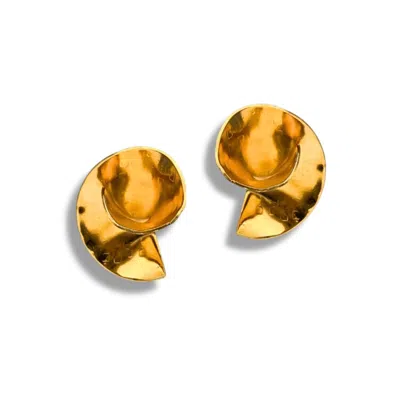 Jaredjamin Women's Gold Espiral Clip Earrings