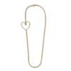 Jaredjamin Women's Gold Fluttering Heart Chain Long Necklace