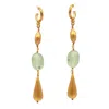 Jaredjamin Women's Gold / Green Elegant Gypsy Earrings