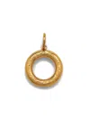 Jaredjamin Women's Gold Hammered Doughnut Necklace Pendant Charm