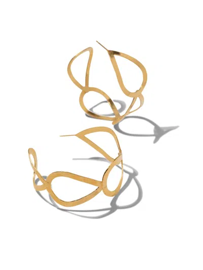 Jaredjamin Women's Gold Julia Hoop Post Earrings