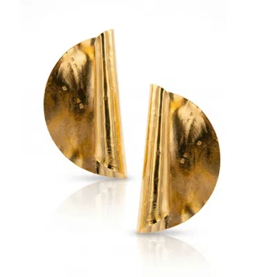 Jaredjamin Women's Gold Large Scroll Earrings
