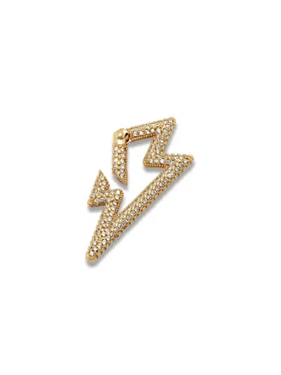 Jaredjamin Women's Gold Lightning Bolt Pavé Clicker Clasp