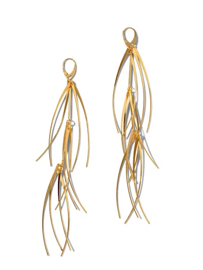 Jaredjamin Women's Gold Long Tinsel Earrings