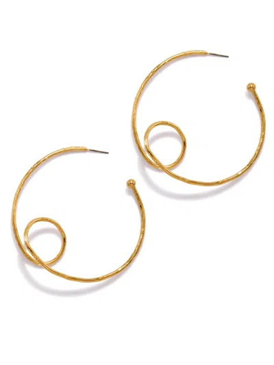 Jaredjamin Women's Gold Loop-de-loop Hoop Post Earrings