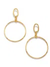 Jaredjamin Women's Gold Ophelia Drop Hoop Post Earrings