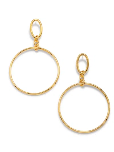 Jaredjamin Women's Gold Ophelia Drop Hoop Post Earrings