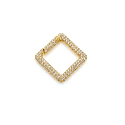 Jaredjamin Women's Gold Pavé Square Clicker Clasp