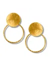 Jaredjamin Women's Gold Peacock Swing Post Earrings