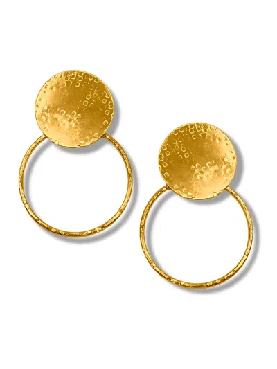 Jaredjamin Women's Gold Peacock Swing Post Earrings