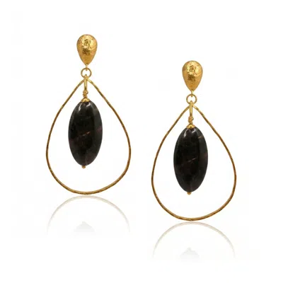 Jaredjamin Women's Gold Petra Jasper Earrings