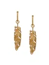 Jaredjamin Women's Gold Plume Dangle Post Earrings