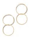 Jaredjamin Women's Gold Raquel Dangle Hoop Post Earrings In Gold