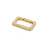 Jaredjamin Women's Gold Rectangular Pavé Clicker Clasp In Gold
