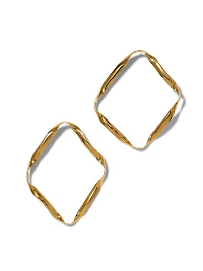 Jaredjamin Women's Gold Ribbonelle Post Earrings