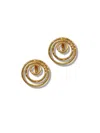 Jaredjamin Women's Gold Ripple Textured Simple Clip On Earrings In Gold