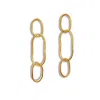 Jaredjamin Women's Gold Shackle Link Dangle Post Earrings
