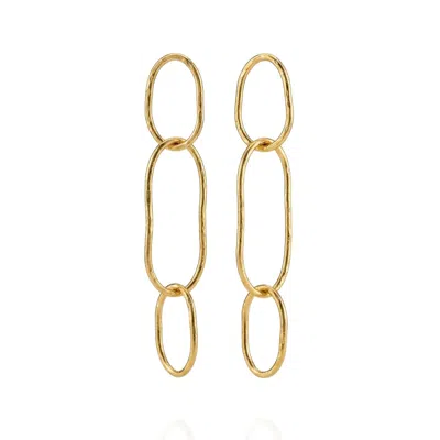 Jaredjamin Women's Gold Shackle Link Drop Earrings